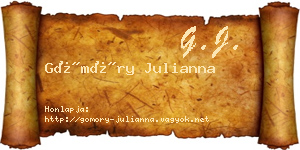 Gömöry Julianna névjegykártya